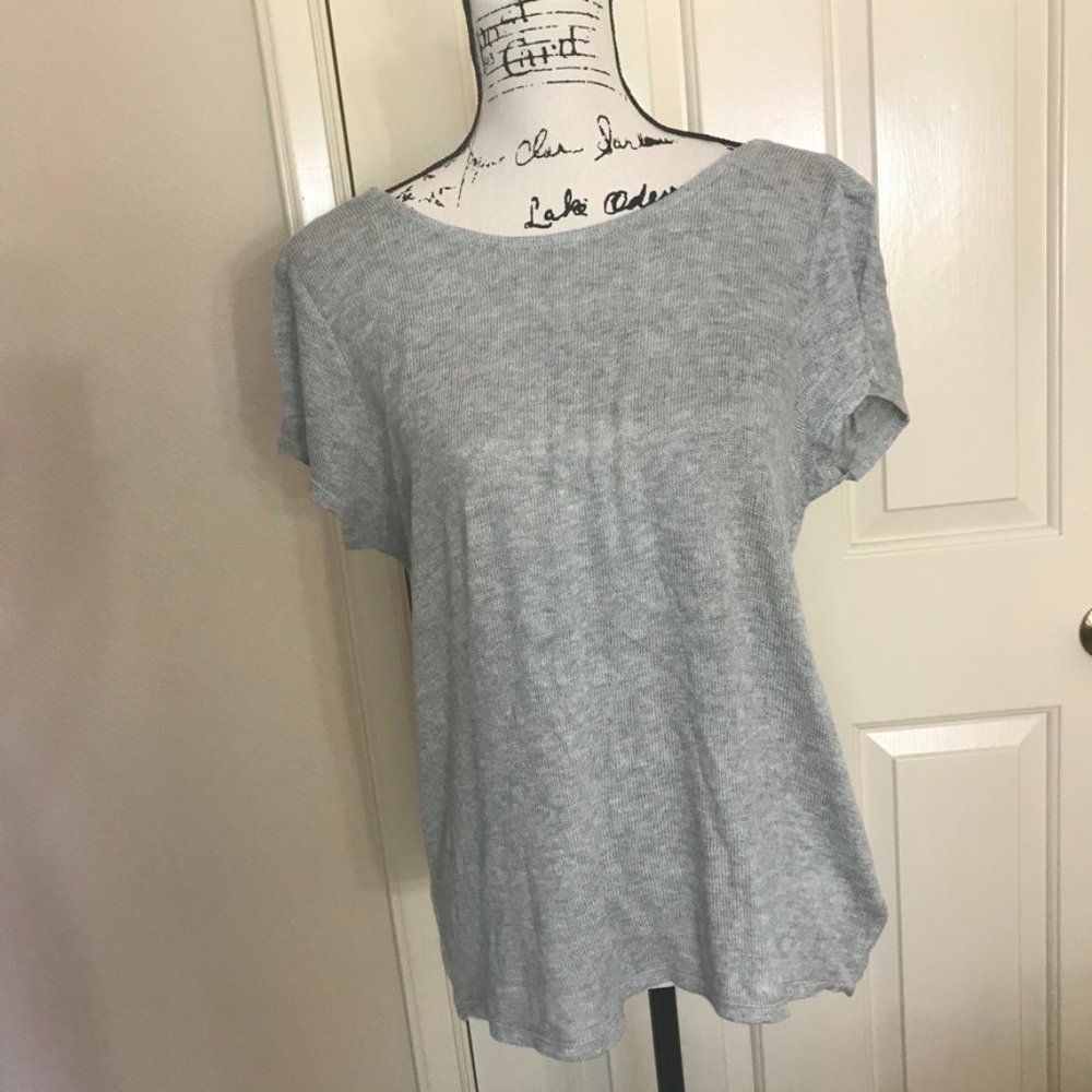 Women's BB Dakota Blouse with Back Wrap Grey L